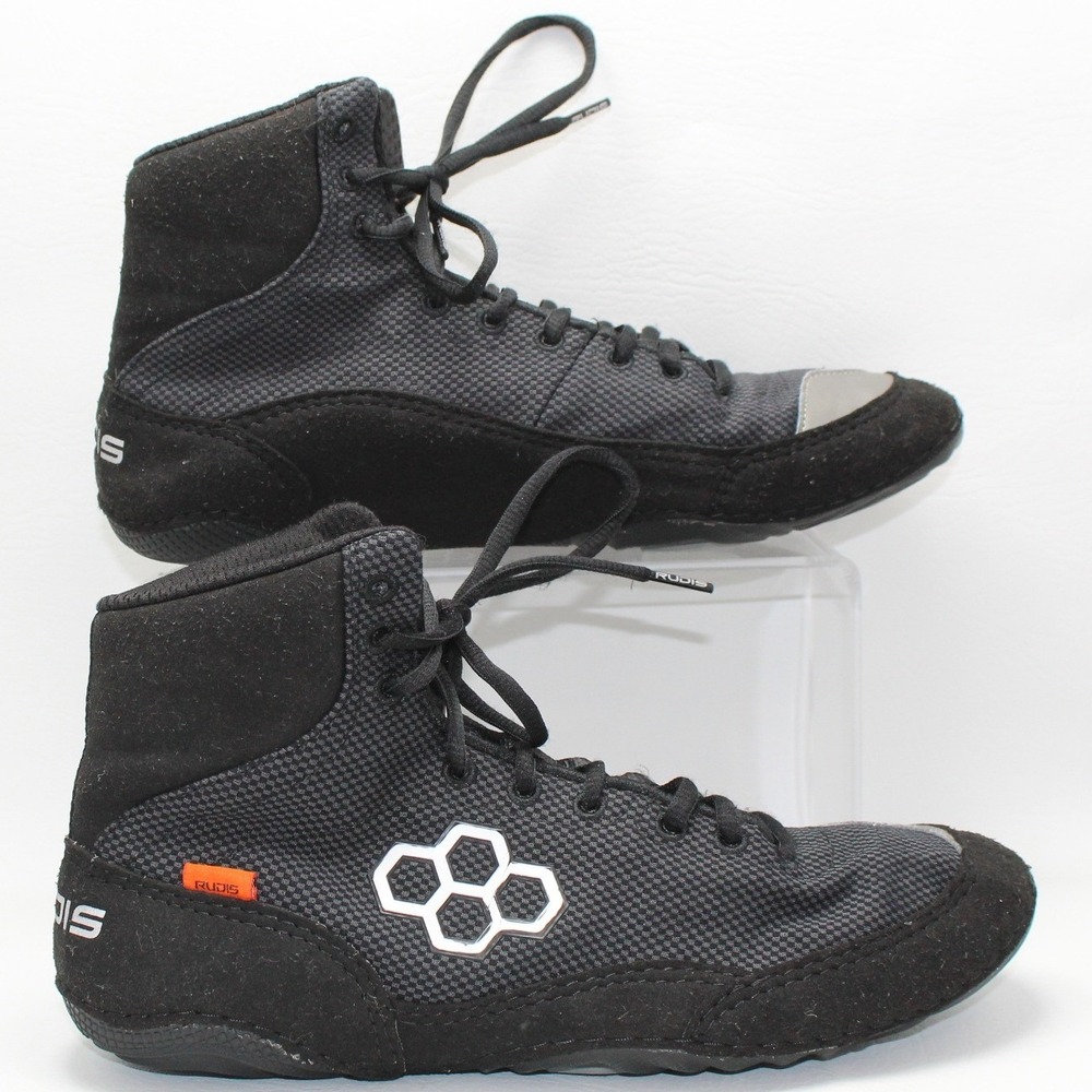 Rudis Alpha 2.0 Wrestling Shoes Mens 9.5 Black Charcoal CLT-0017-MC-9-5 High Top